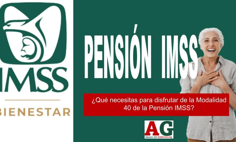 ¿Qué necesitas para disfrutar de la Modalidad 40 de la Pensión IMSS?