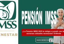 ¿La Pensión IMSS 2025 te obliga a cumplir con las semanas cotizadas necesarias? Entérate