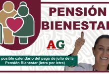 El posible calendario del pago de julio de la Pensión Bienestar (letra por letra)