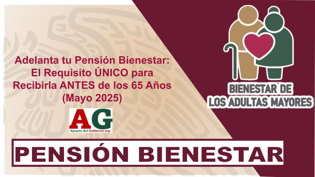Adelanta tu Pensión Bienestar: El Requisito ÚNICO para Recibirla ANTES de los 65 Años (Mayo 2025)