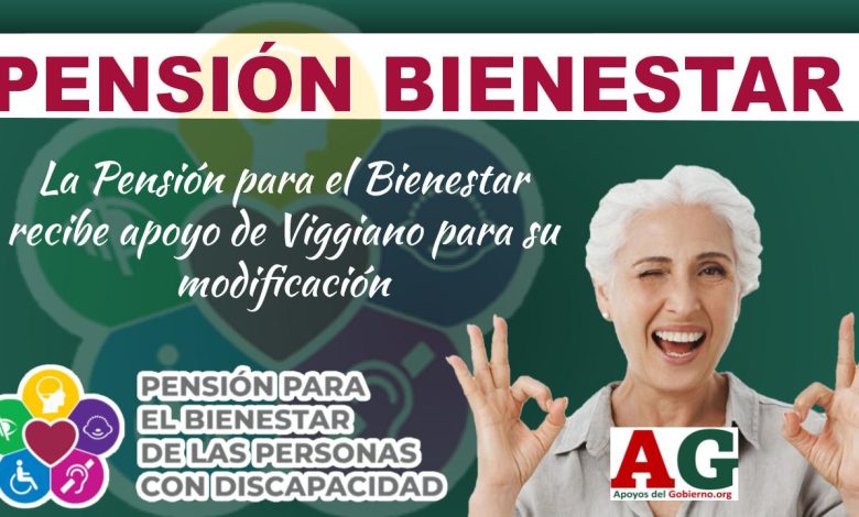 La Pensión para el Bienestar recibe apoyo de Viggiano para su modificación