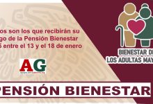 Estos son los que recibirán su pago de la Pensión Bienestar 2025 entre el 13 y el 18 de enero