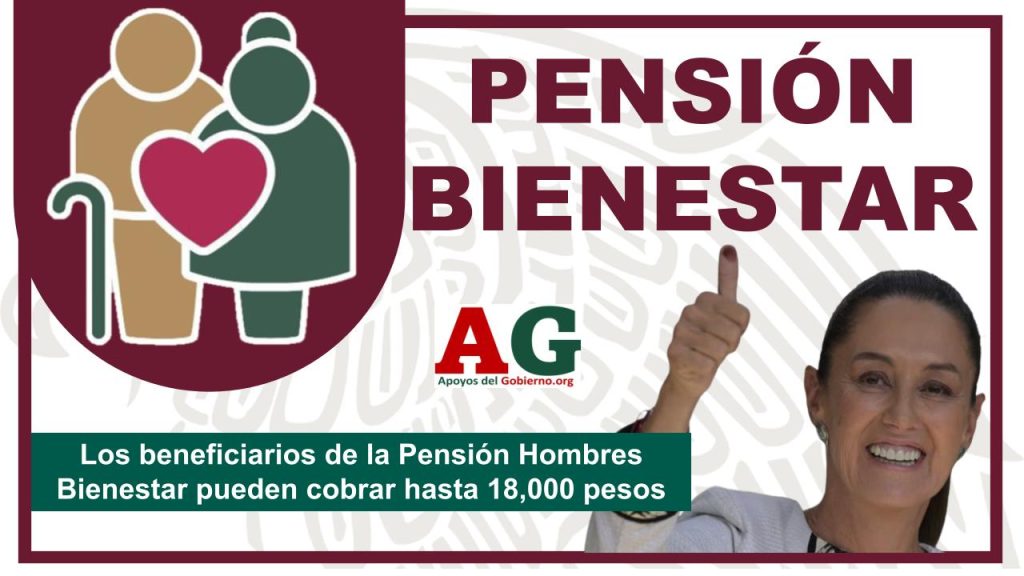 Los beneficiarios de la Pensión Hombres Bienestar pueden cobrar hasta 18,000 pesos