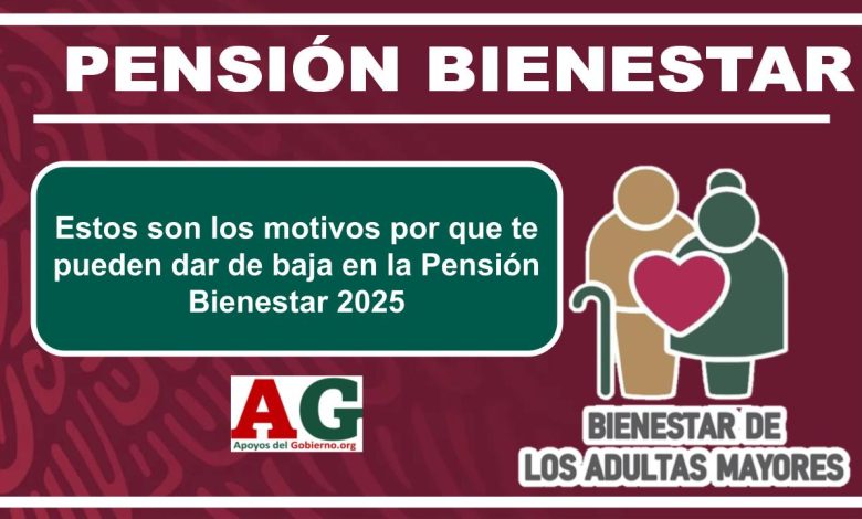 Estos son los motivos por que te pueden dar de baja en la Pensión Bienestar 2025