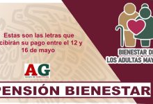 Estas son las letras que recibirán su pago entre el 12 y 16 de mayo