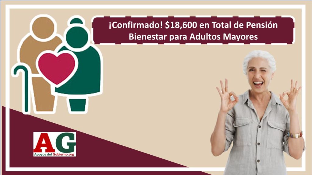 ¡Confirmado! $18,600 en Total de Pensión Bienestar para Adultos Mayores