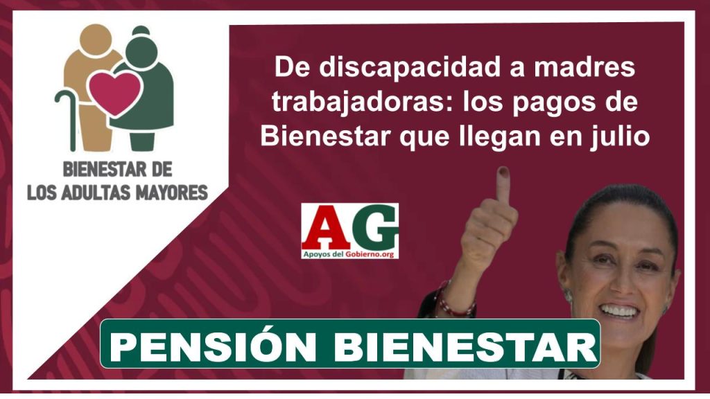 De discapacidad a madres trabajadoras: los pagos de Bienestar que llegan en julio