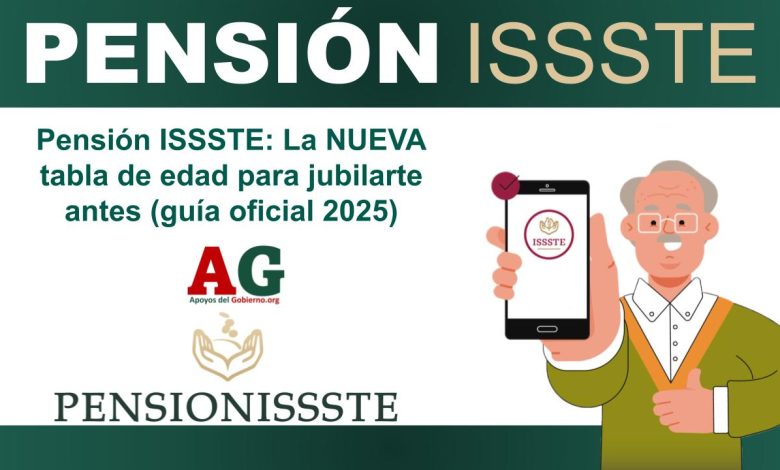 Pensión ISSSTE: La NUEVA tabla de edad para jubilarte antes (guía oficial 2025)
