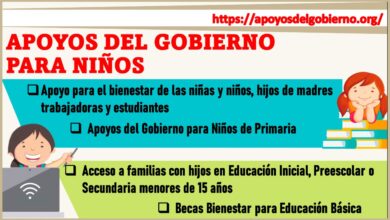 Apoyos del Gobierno para Niños