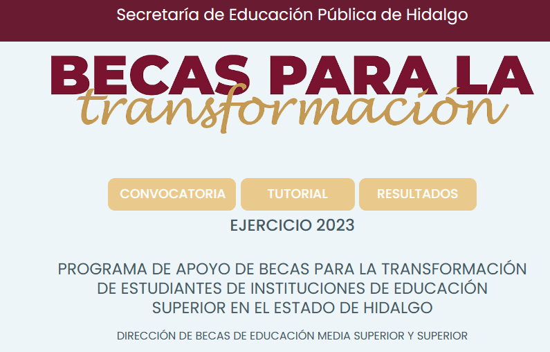 Becas Hidalgo, apoyos económicos del estado de Hidalgo, becas hidalgo 2023 2024 2025