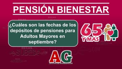 Cuales son las fechas de los depositos de pensiones para Adultos Mayores en septiembre